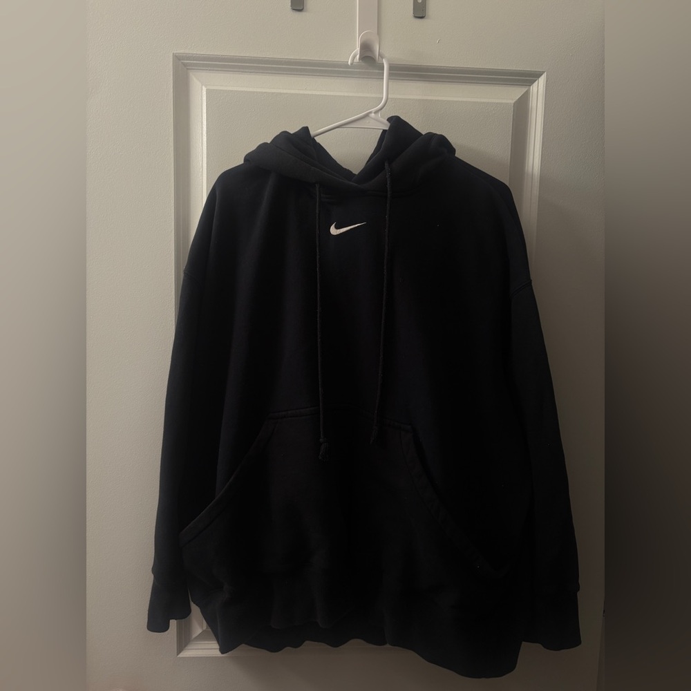 Nike Black Hoodie with White Logo